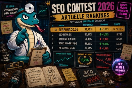 Ranking Tabelle Top 10 SERPonado - SEO Contest 2026