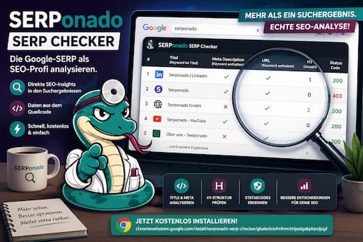 SERPonado SERP Checker im Einsatz