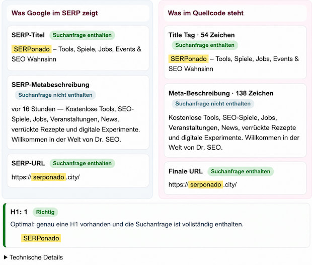 SERPonado SERP Checker